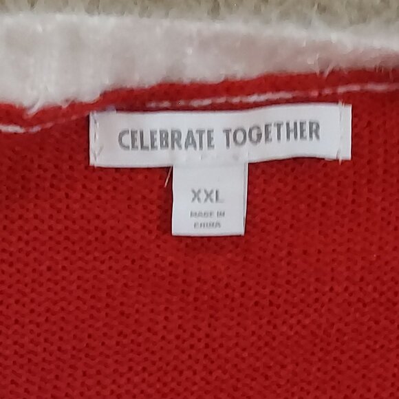 Holiday Ugly Christmas Sweater Women's Red Pug Dog Puppy 3D Merry Pugmas 2X NWT - Picture 5 of 5